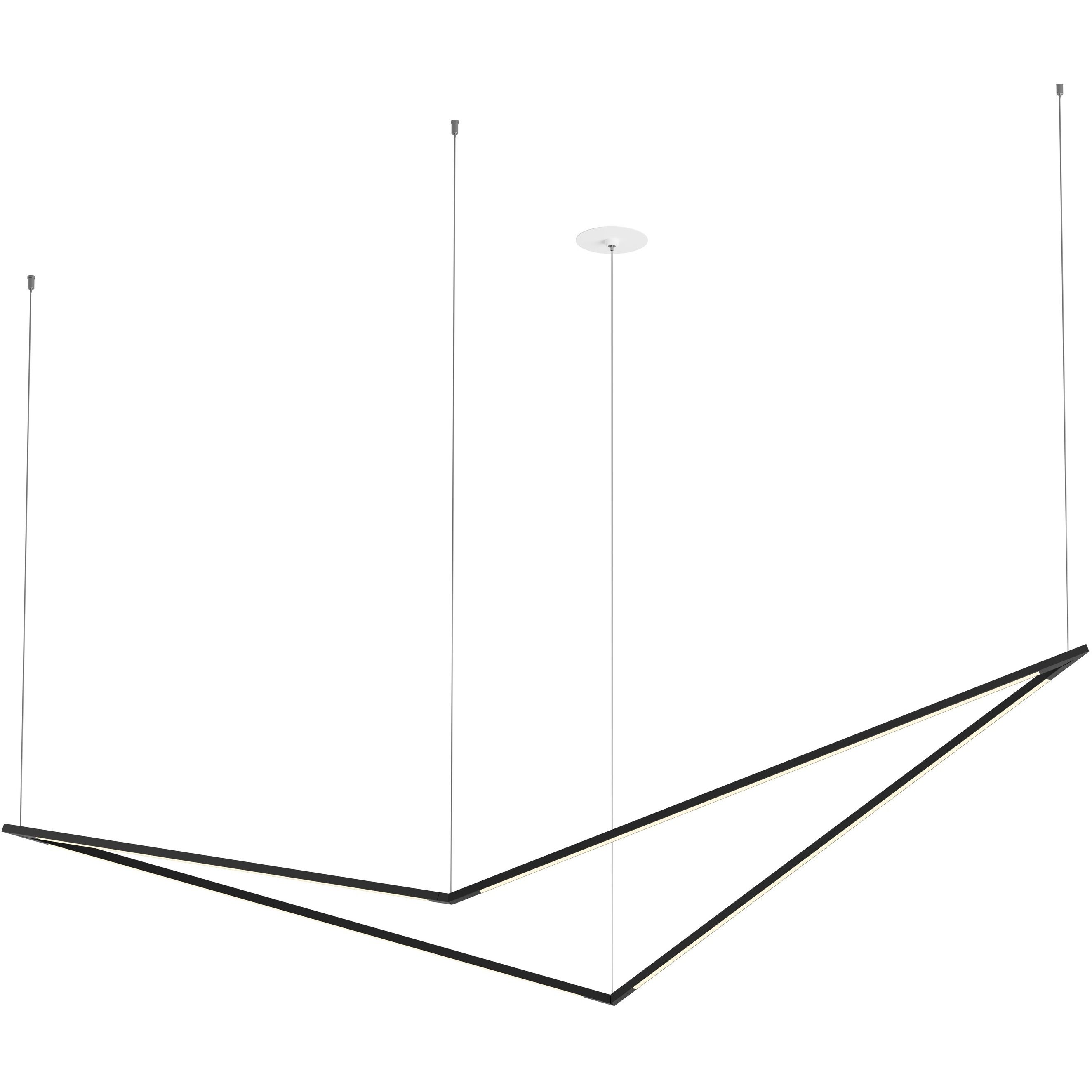 Z-Bar LED 22 inch Matte Black Pendant Ceiling Light, Bird